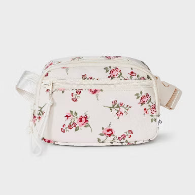 Girls' Floral Belt Crossbody Bag