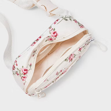 Girls' Floral Belt Crossbody Bag