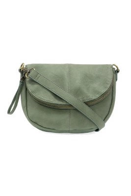 7" x 8" Sage Small Saddle Crossbody Purse
